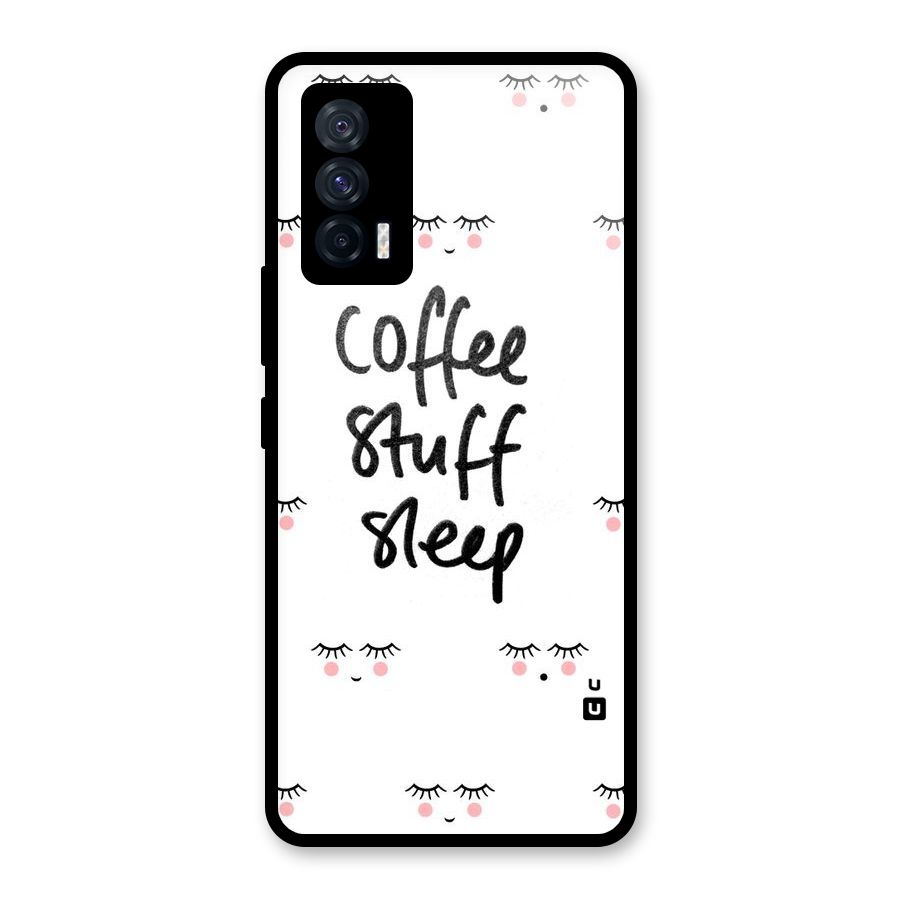 Coffee Stuff Sleep Glass Back Case for Vivo iQOO 7 5G