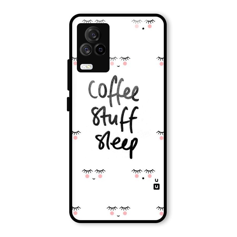 Coffee Stuff Sleep Glass Back Case for Vivo iQOO 7 Legend 5G