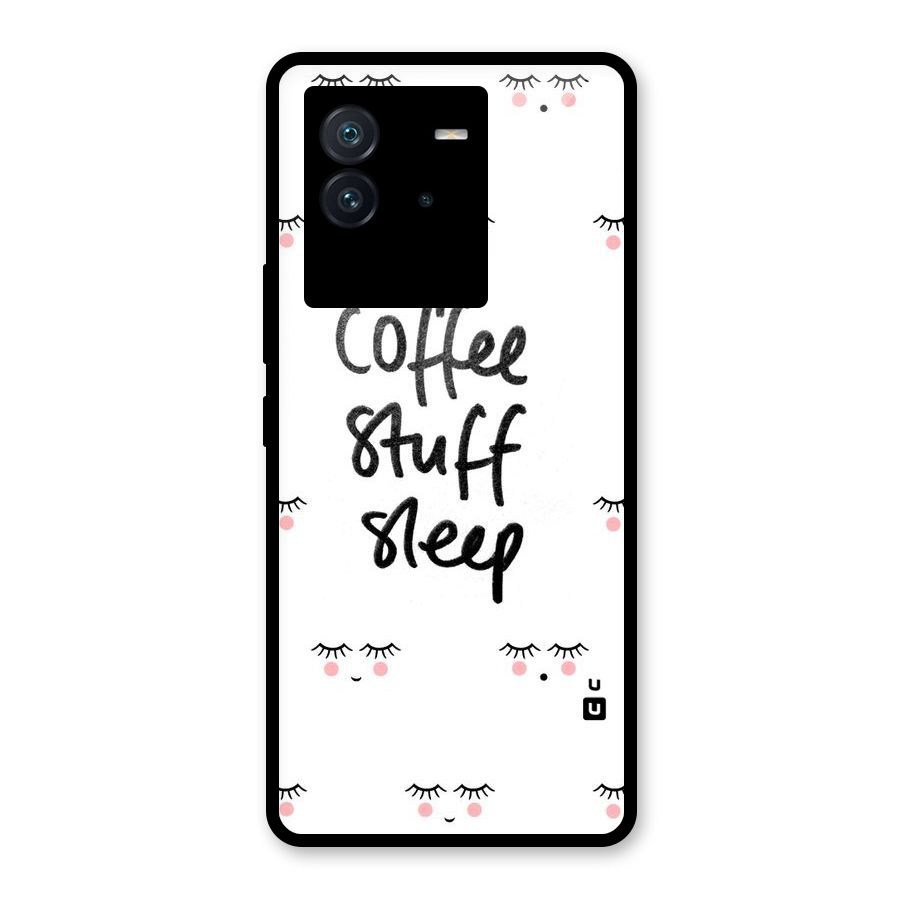 Coffee Stuff Sleep Glass Back Case for Vivo iQOO Neo 6 5G