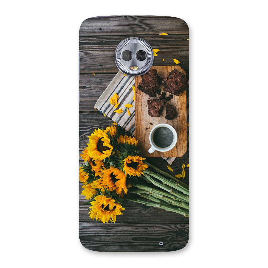 Coffee and Flowers Back Case for Moto G6 Plus