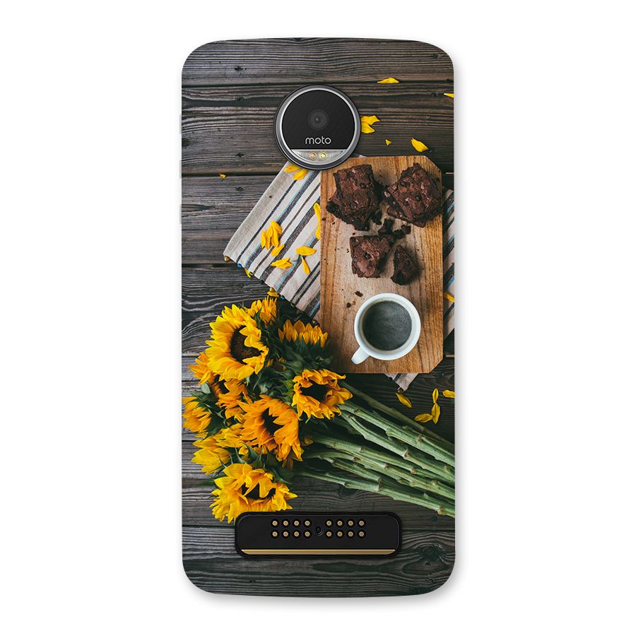 Coffee and Flowers Back Case for Moto Z Play