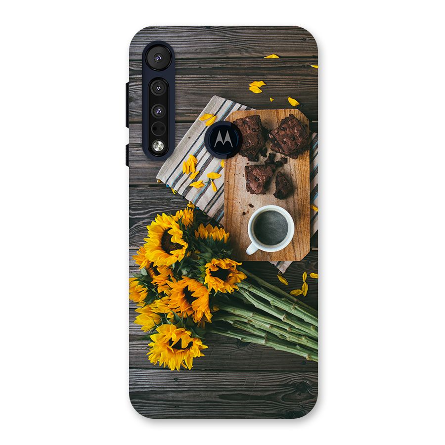 Coffee and Flowers Back Case for Motorola One Macro