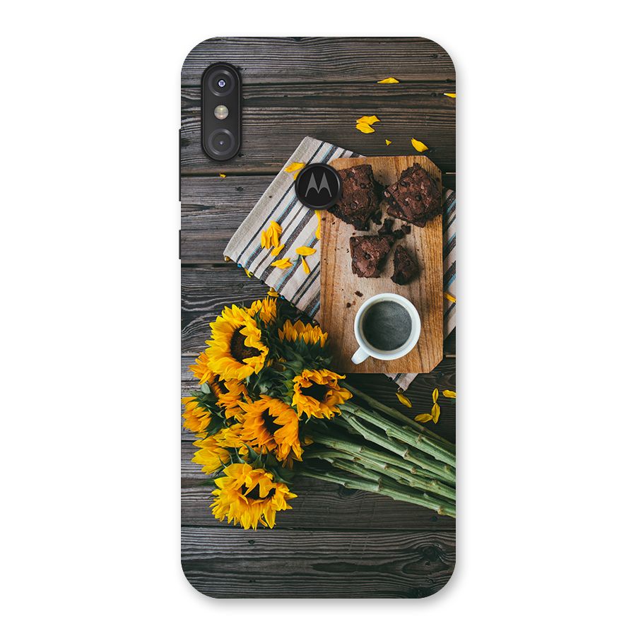 Coffee and Flowers Back Case for Motorola One Power