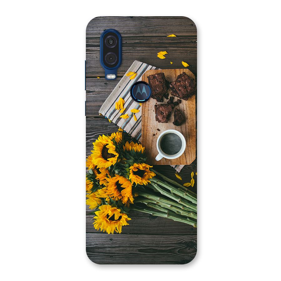 Coffee and Flowers Back Case for Motorola One Vision