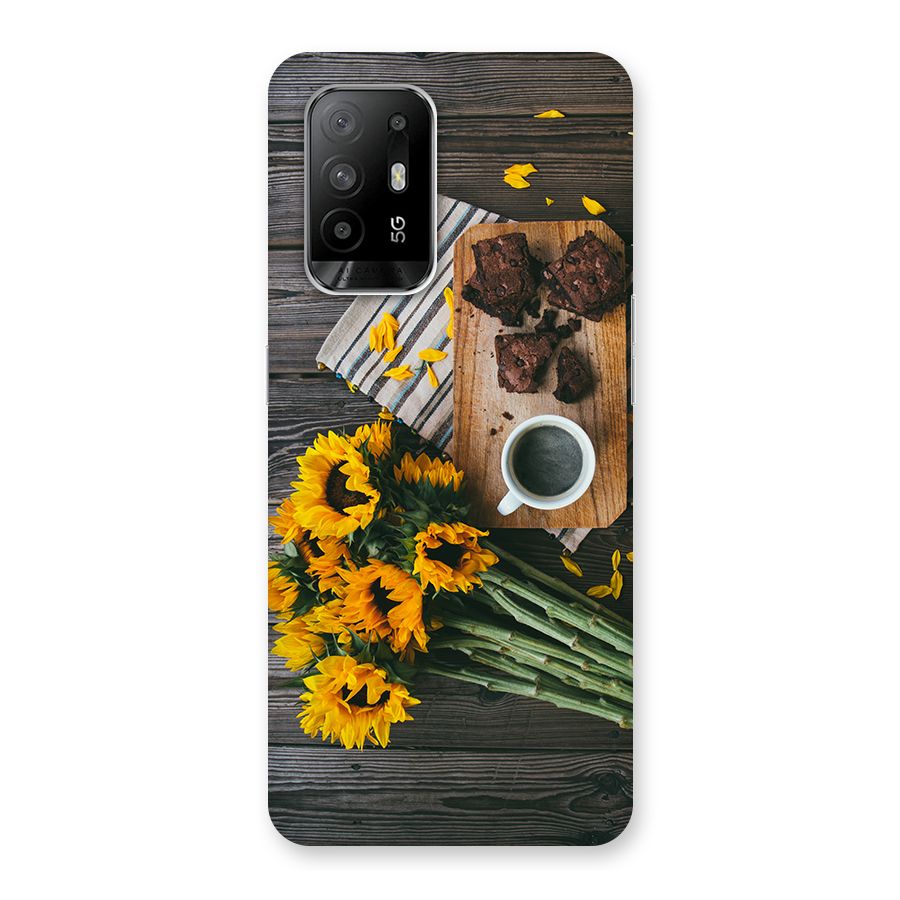 Coffee and Flowers Back Case for Oppo F19 Pro Plus 5G