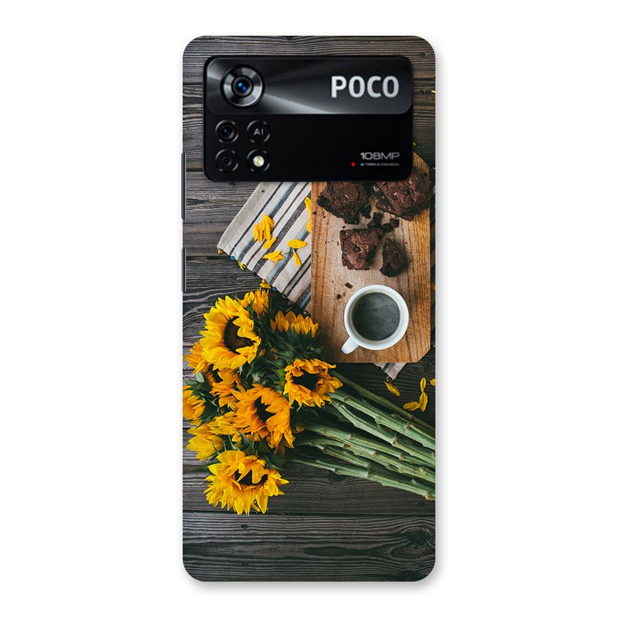 Coffee and Flowers Back Case for Poco X4 Pro 5G