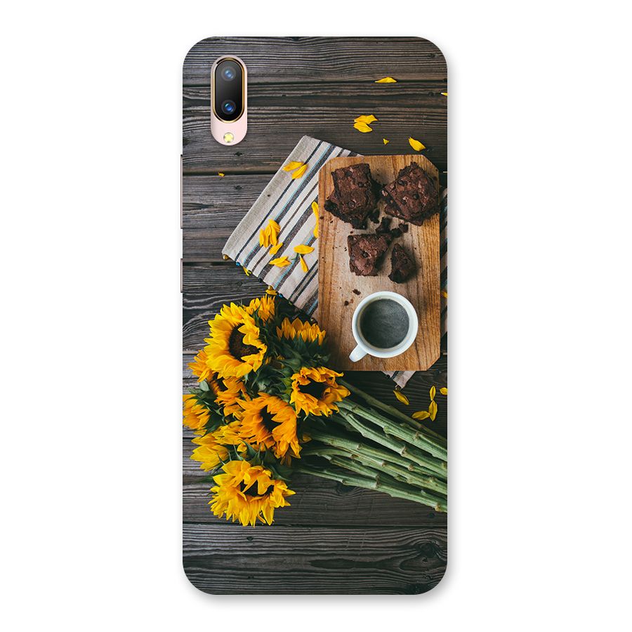Coffee and Flowers Back Case for Vivo V11 Pro