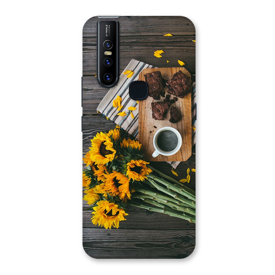 Coffee and Flowers Back Case for Vivo V15