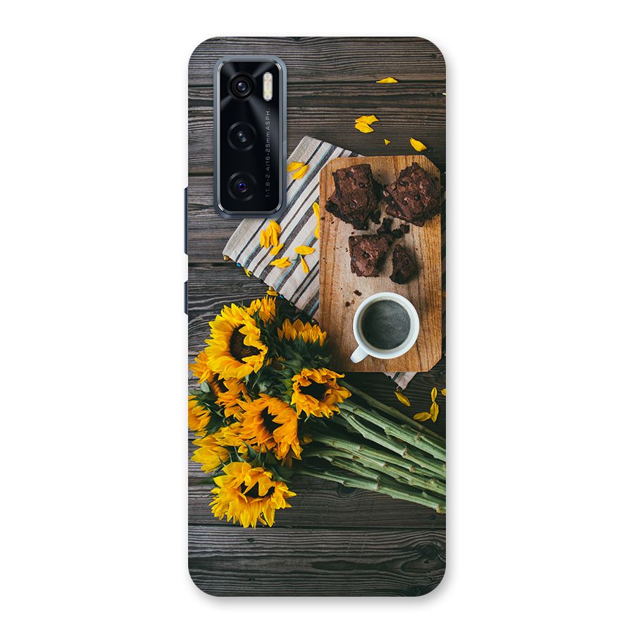 Coffee and Flowers Back Case for Vivo V20 SE