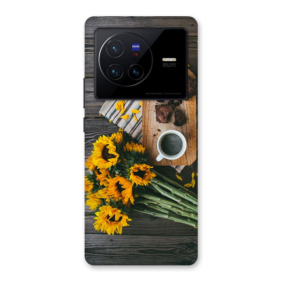 Coffee and Flowers Back Case for Vivo X80