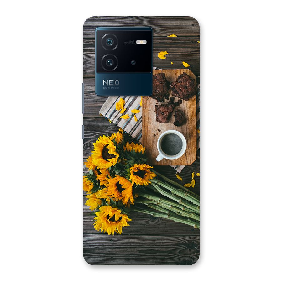 Coffee and Flowers Back Case for Vivo iQOO Neo 6 5G