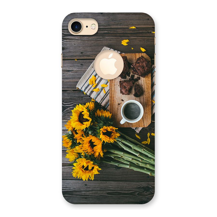 Coffee and Flowers Back Case for iPhone 7 Logo Cut