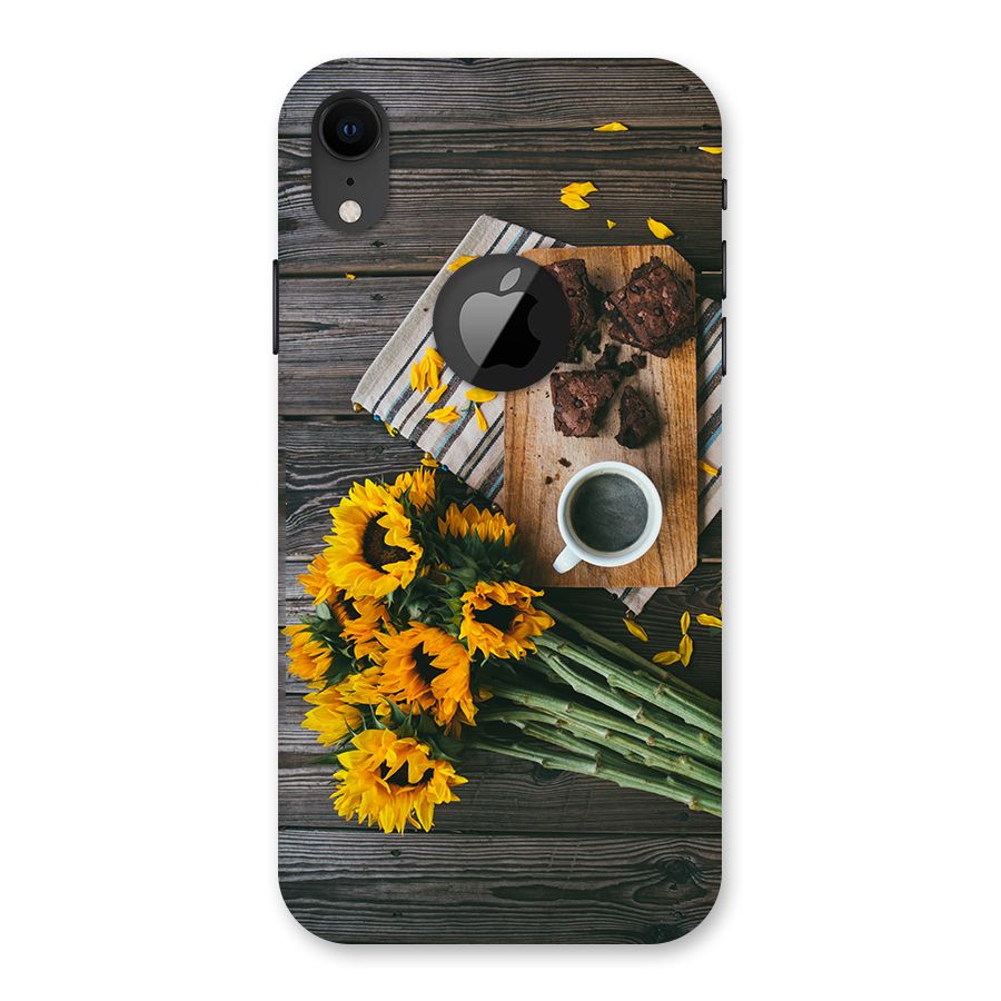 Coffee and Flowers Back Case for iPhone XR Logo Cut