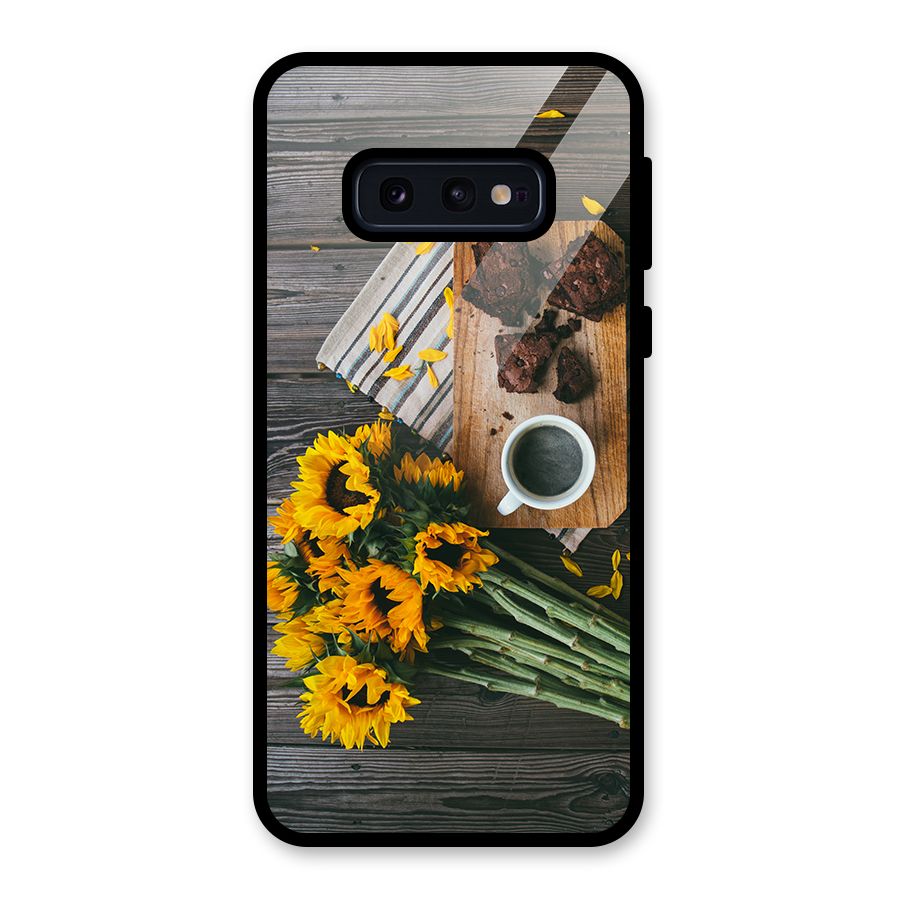 Coffee and Flowers Glass Back Case for Galaxy S10e