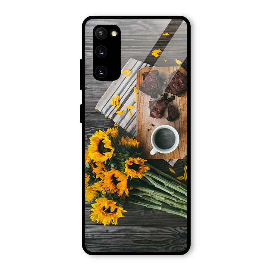 Coffee and Flowers Glass Back Case for Galaxy S20 FE 5G