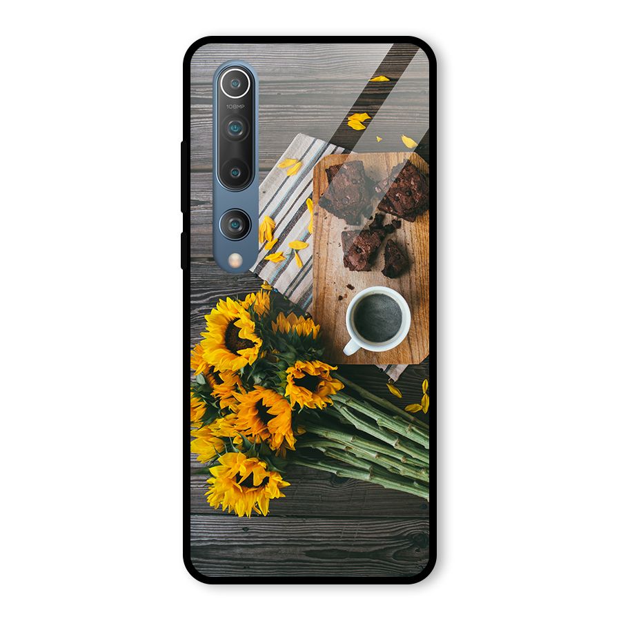 Coffee and Flowers Glass Back Case for Mi 10