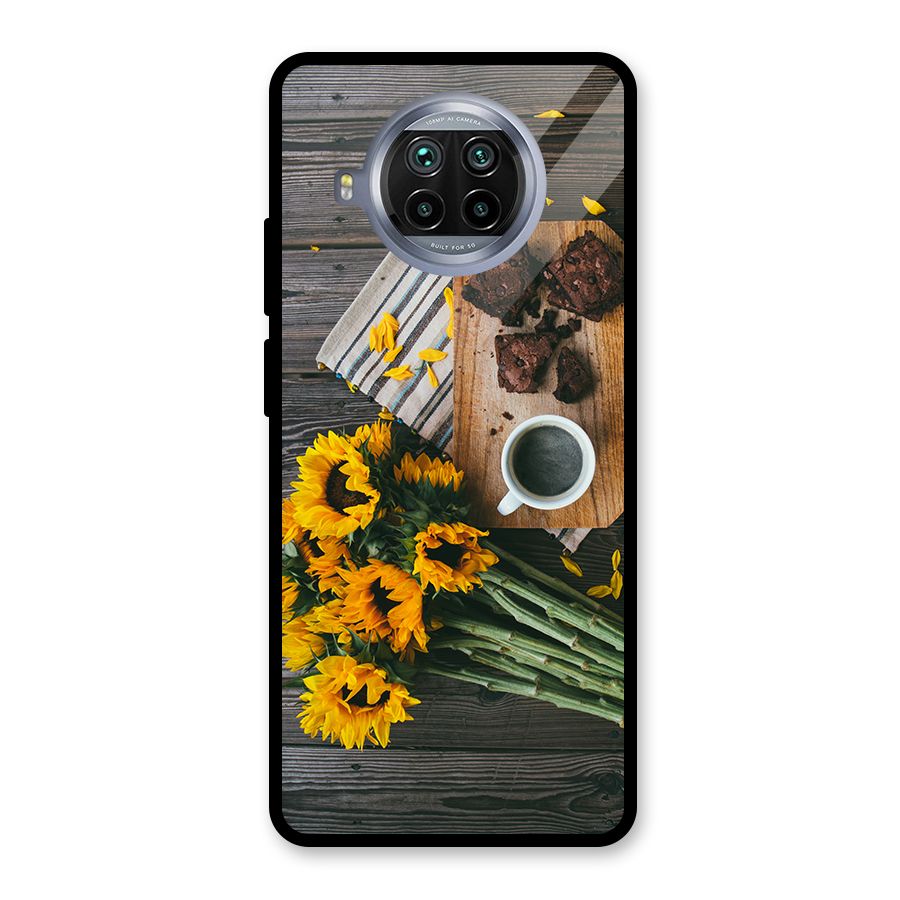 Coffee and Flowers Glass Back Case for Mi 10i