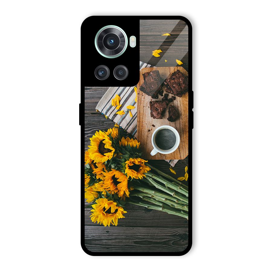 Coffee and Flowers Glass Back Case for OnePlus 10R