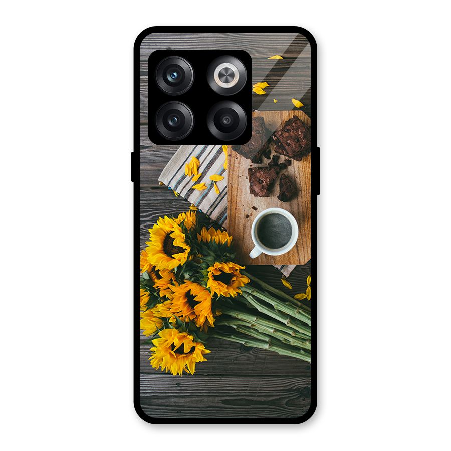 Coffee and Flowers Glass Back Case for OnePlus 10T