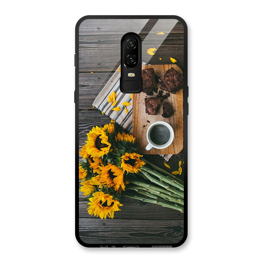 Coffee and Flowers Glass Back Case for OnePlus 6