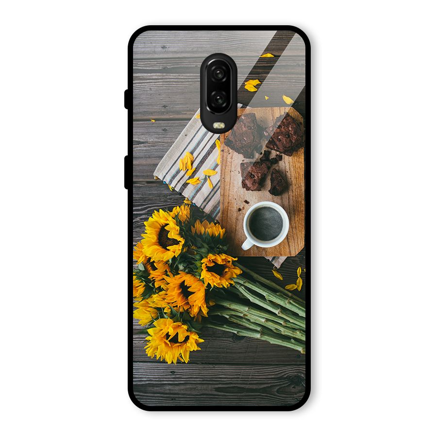 Coffee and Flowers Glass Back Case for OnePlus 6T