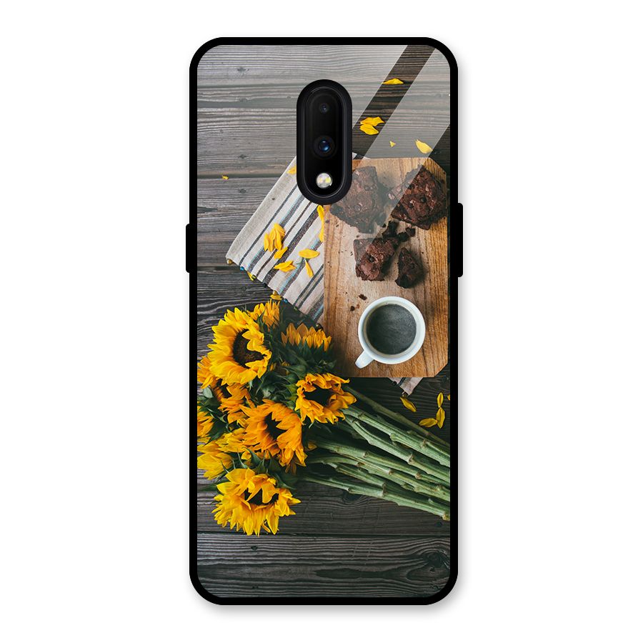 Coffee and Flowers Glass Back Case for OnePlus 7