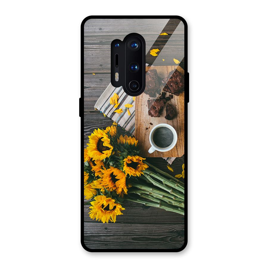 Coffee and Flowers Glass Back Case for OnePlus 8 Pro
