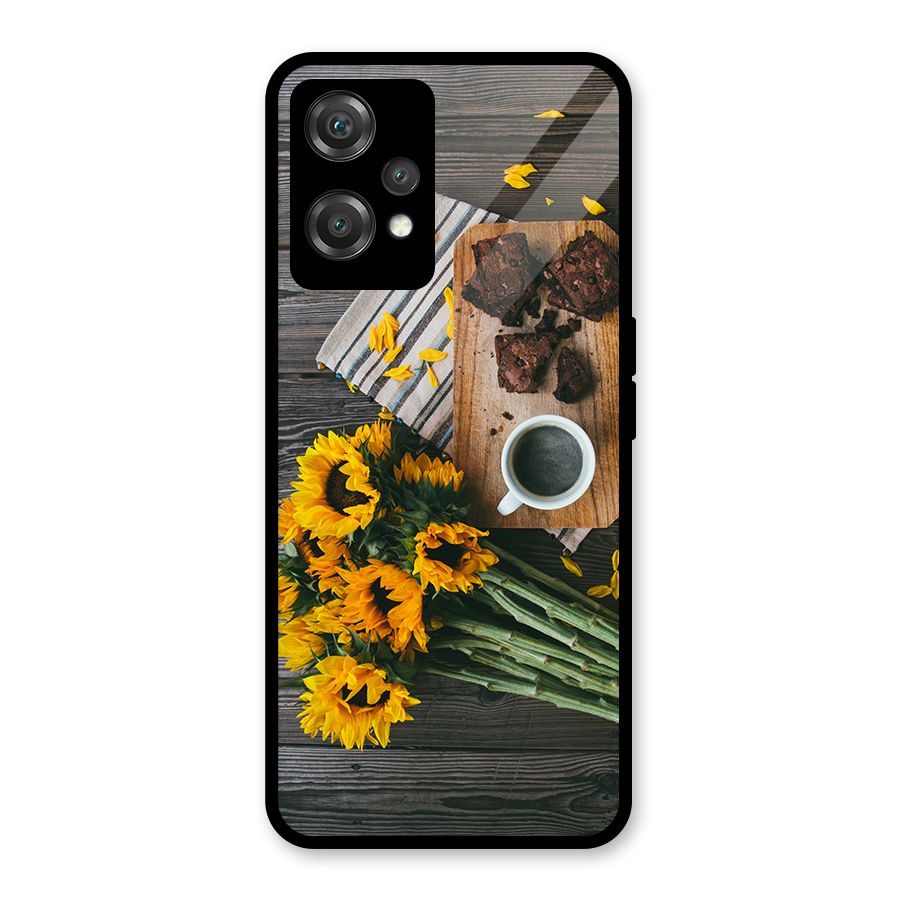 Coffee and Flowers Glass Back Case for OnePlus Nord CE 2 Lite 5G