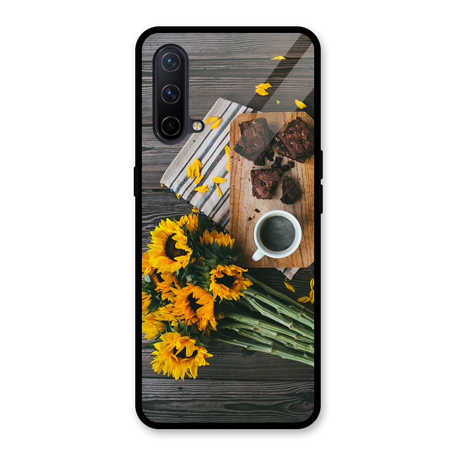 Coffee and Flowers Glass Back Case for OnePlus Nord CE 5G