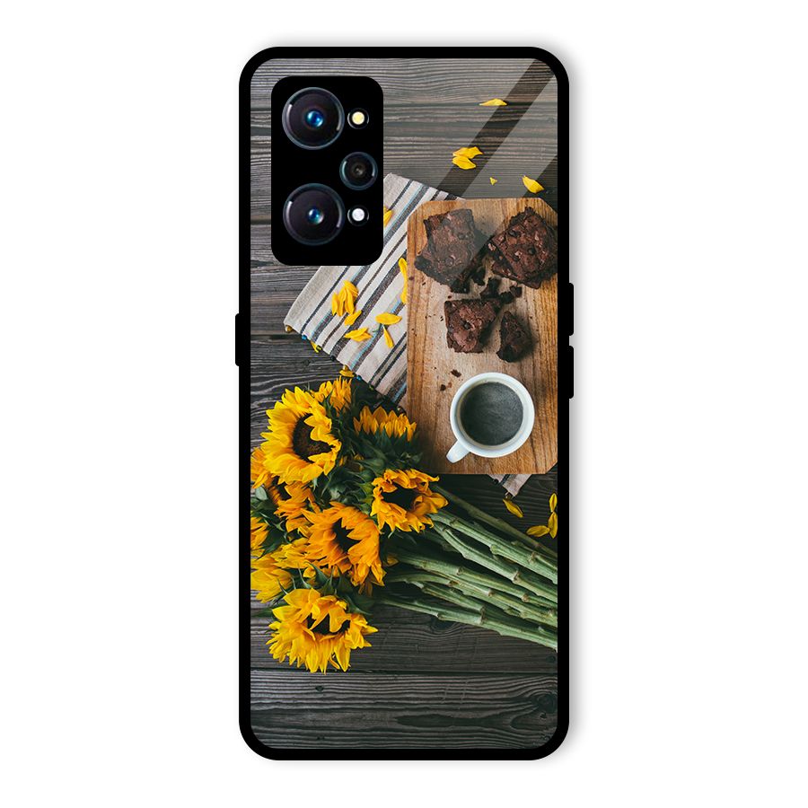Coffee and Flowers Glass Back Case for Realme GT 2