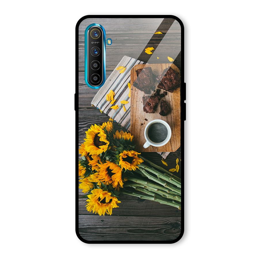 Coffee and Flowers Glass Back Case for Realme X2