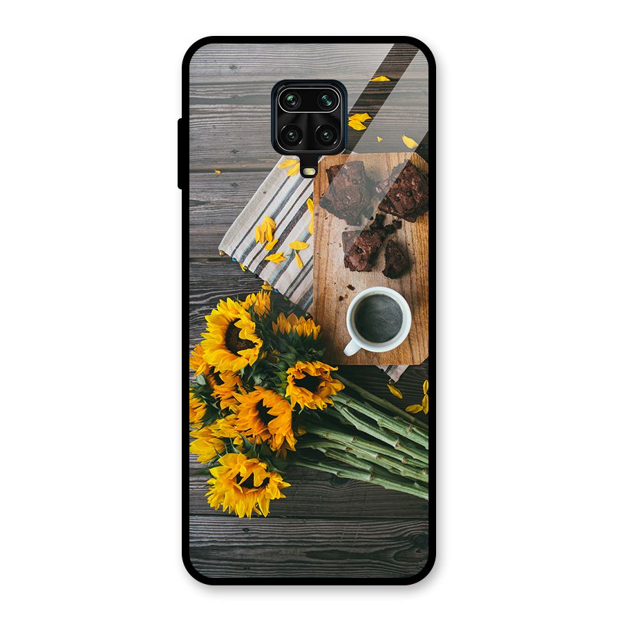 Coffee and Flowers Glass Back Case for Redmi Note 10 Lite