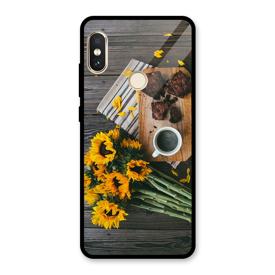 Coffee and Flowers Glass Back Case for Redmi Note 5 Pro