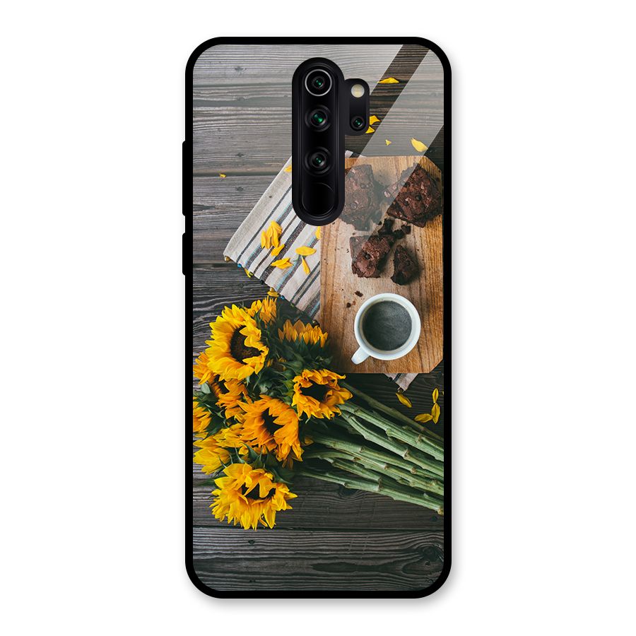 Coffee and Flowers Glass Back Case for Redmi Note 8 Pro