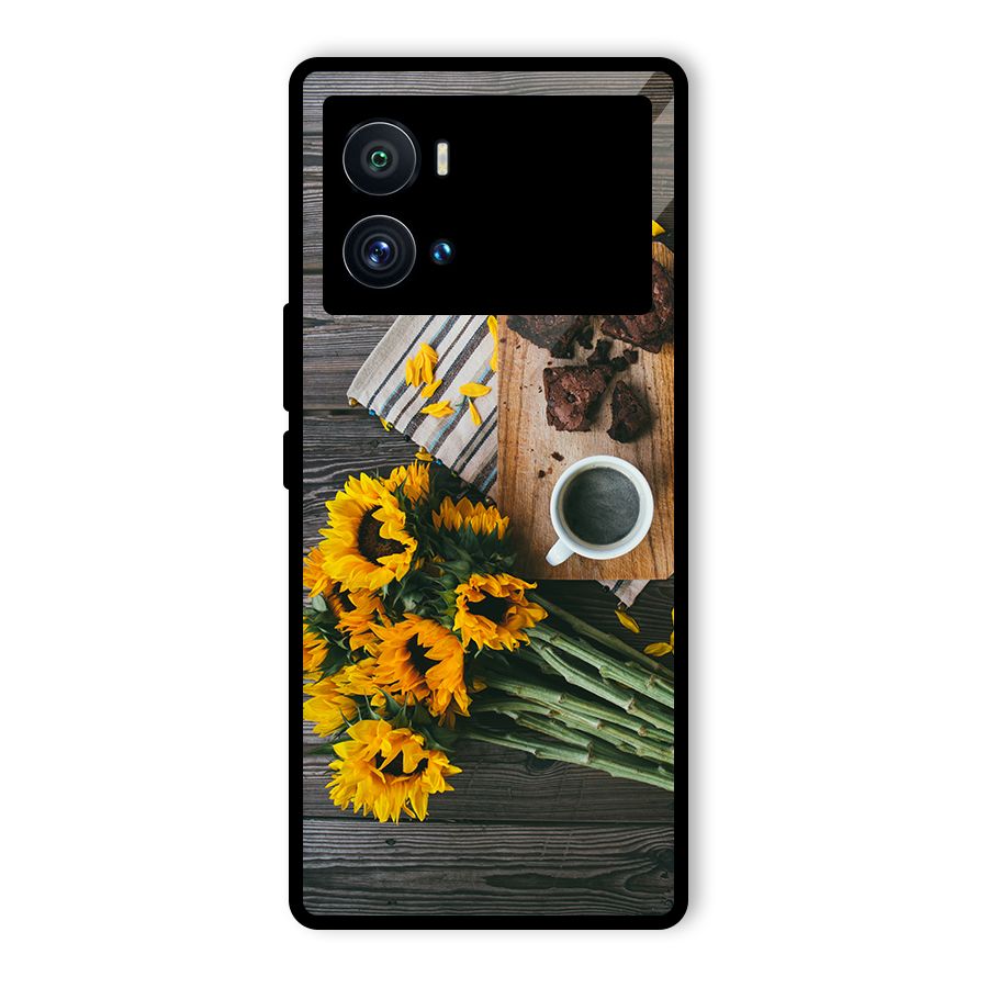Coffee and Flowers Glass Back Case for Vivo iQOO 9 Pro