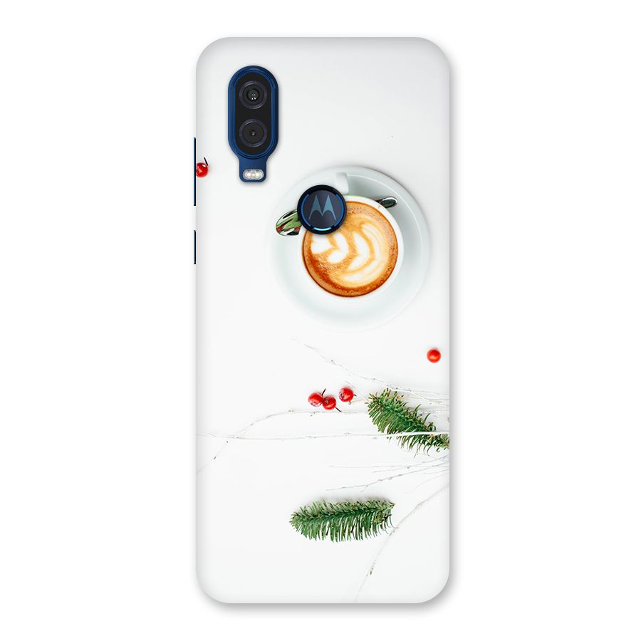 Coffee and Leafs Back Case for Motorola One Vision