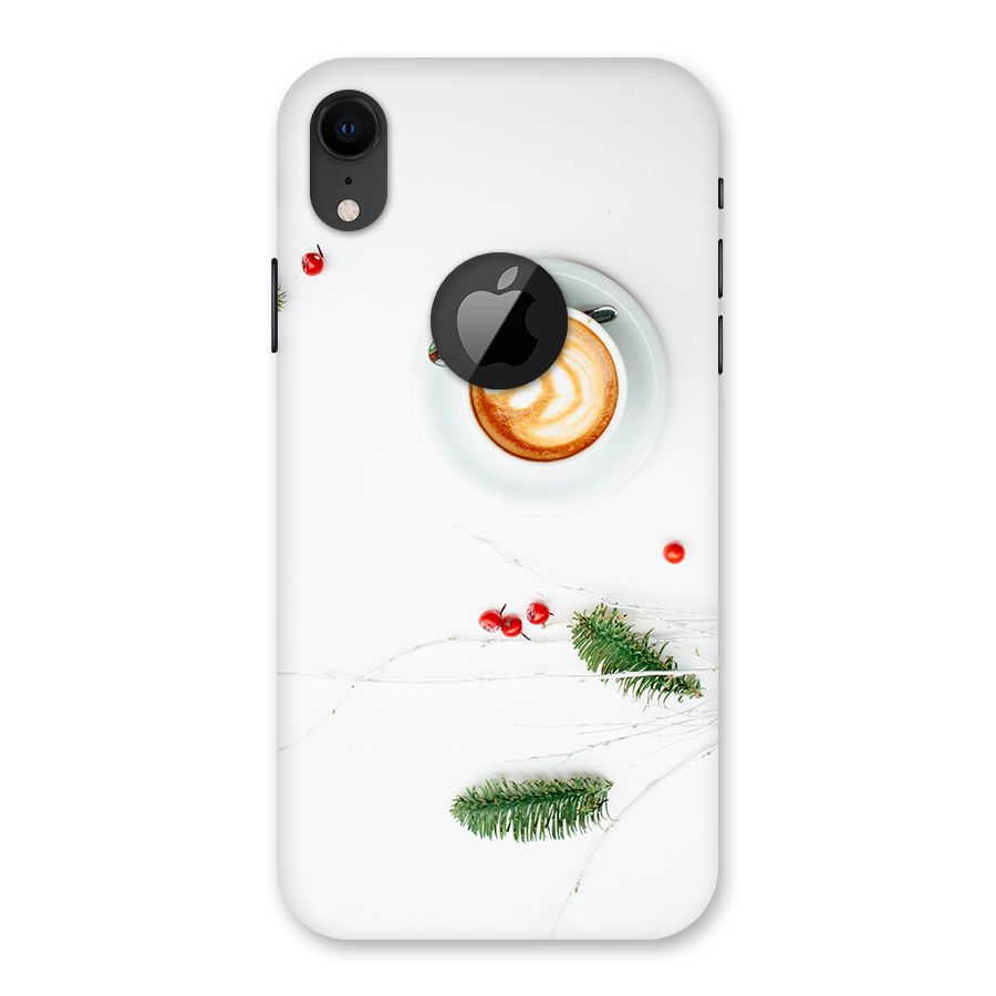 Coffee and Leafs Back Case for iPhone XR Logo Cut