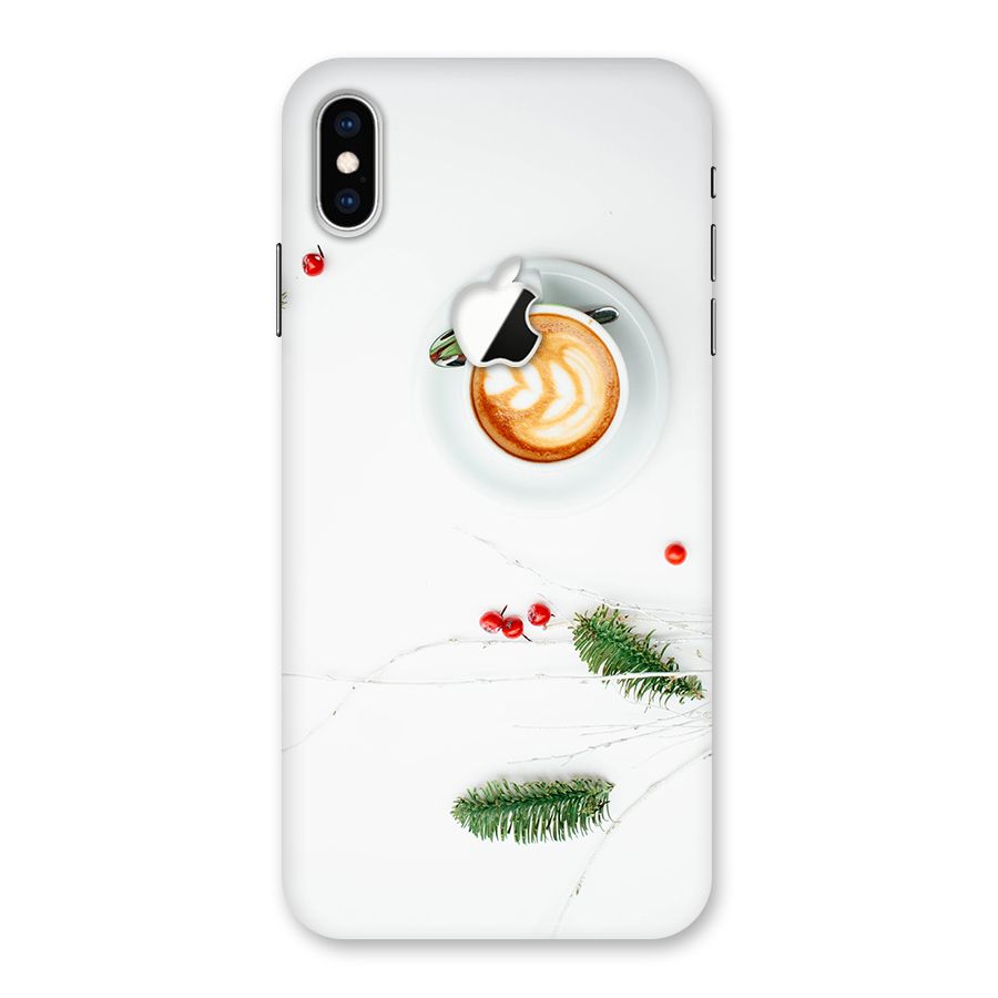 Coffee and Leafs Back Case for iPhone XS Max Apple Cut