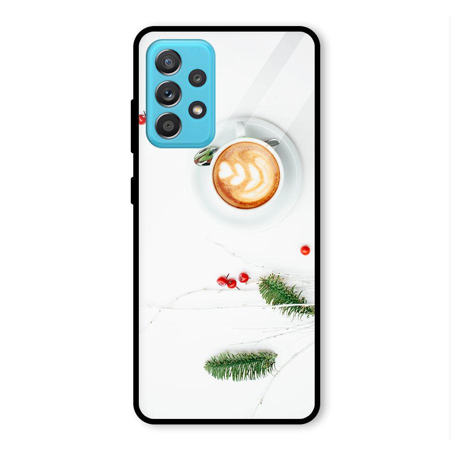Coffee and Leafs Glass Back Case for Galaxy A52
