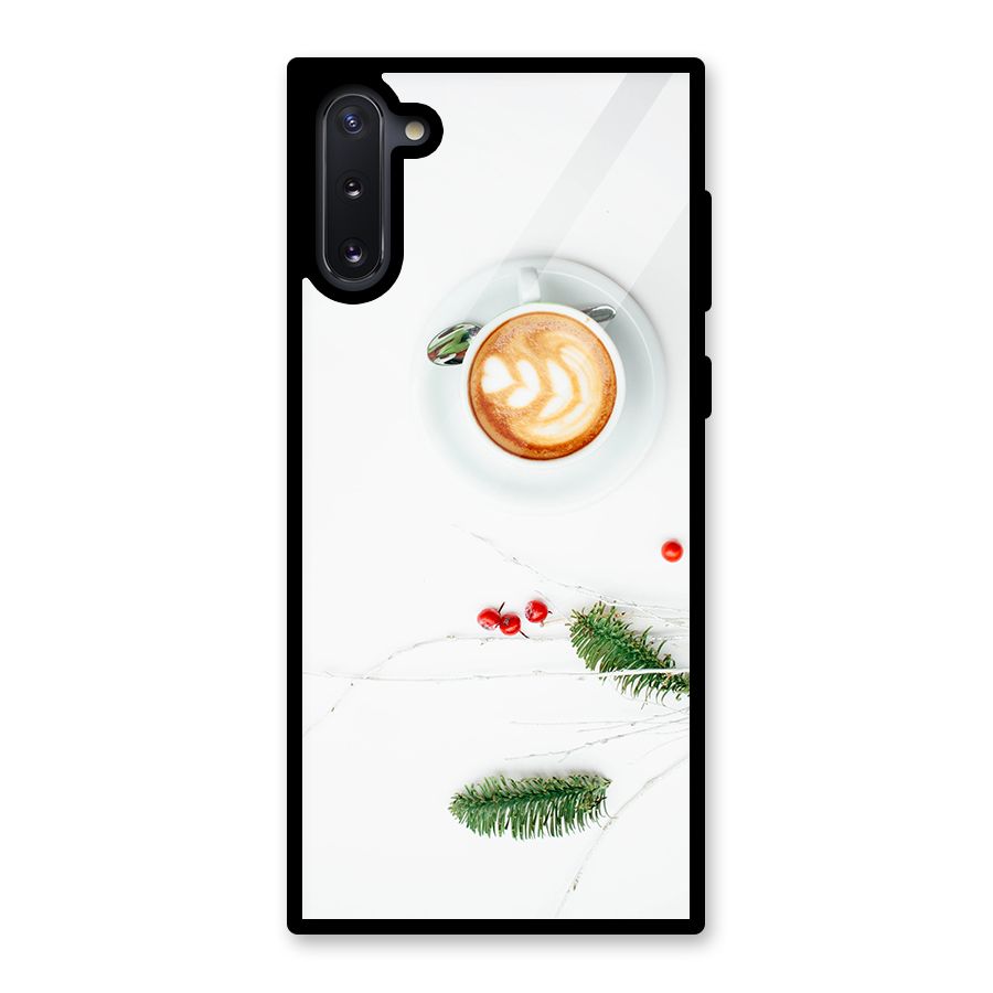 Coffee and Leafs Glass Back Case for Galaxy Note 10