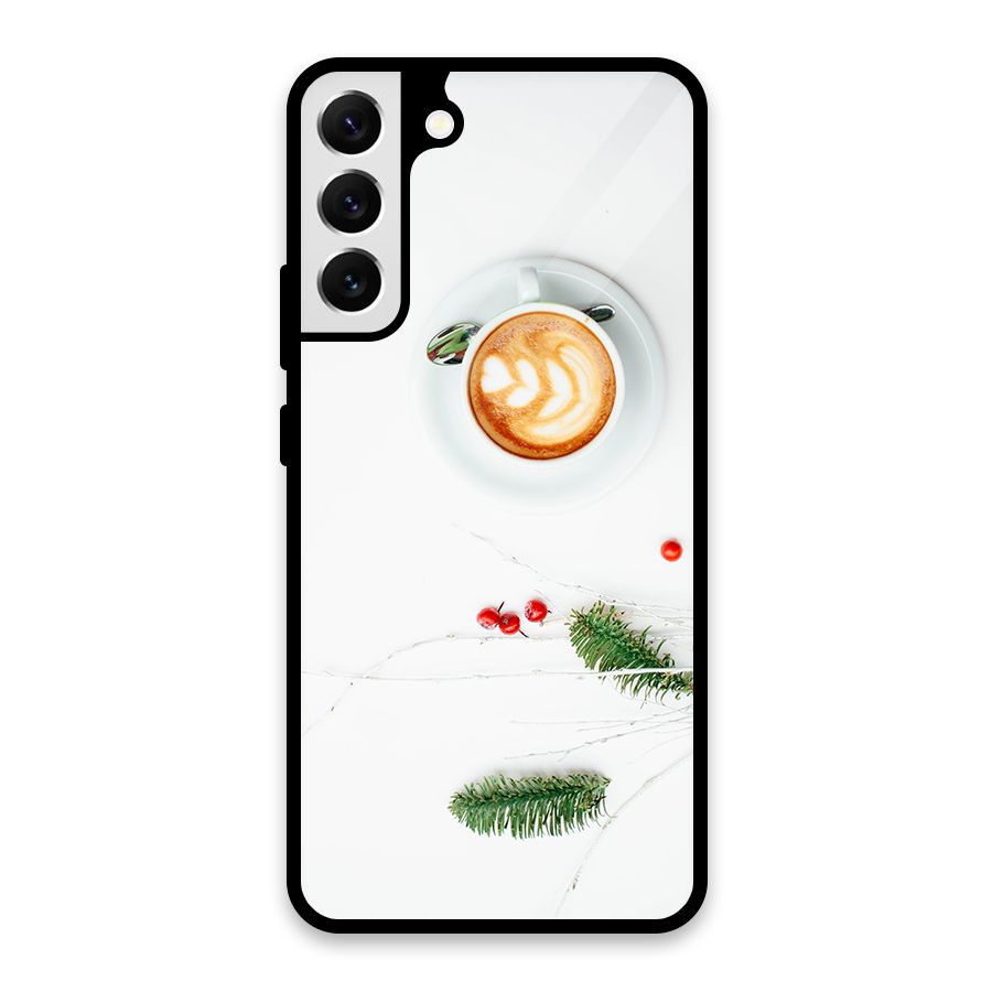Coffee and Leafs Glass Back Case for Galaxy S22 Plus 5G