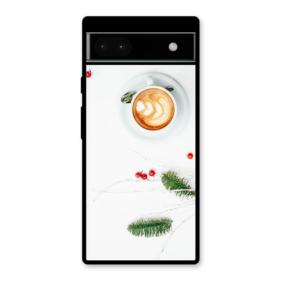 Coffee and Leafs Glass Back Case for Google Pixel 6a