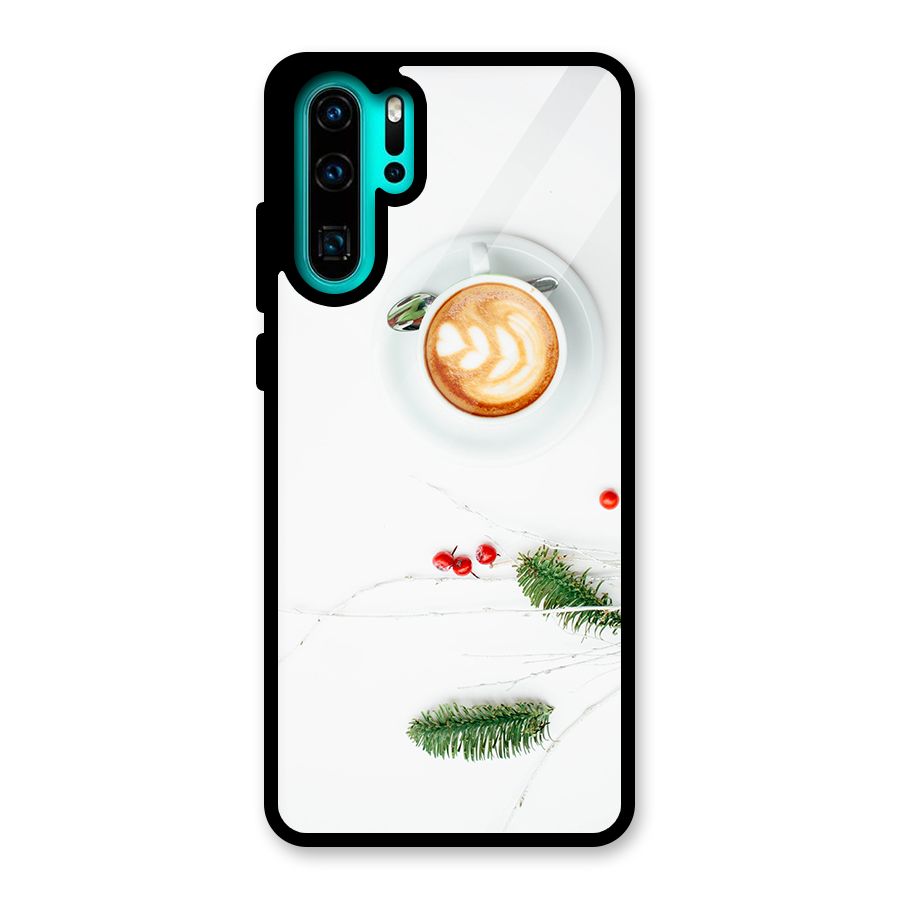 Coffee and Leafs Glass Back Case for Huawei P30 Pro