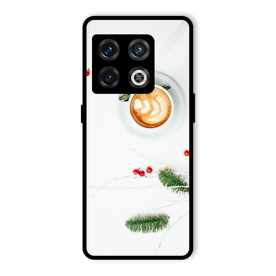 Coffee and Leafs Glass Back Case for OnePlus 10 Pro 5G