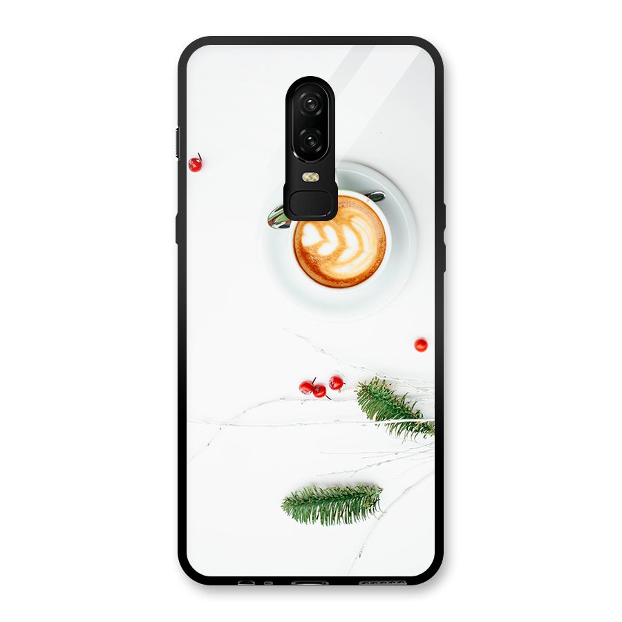 Coffee and Leafs Glass Back Case for OnePlus 6