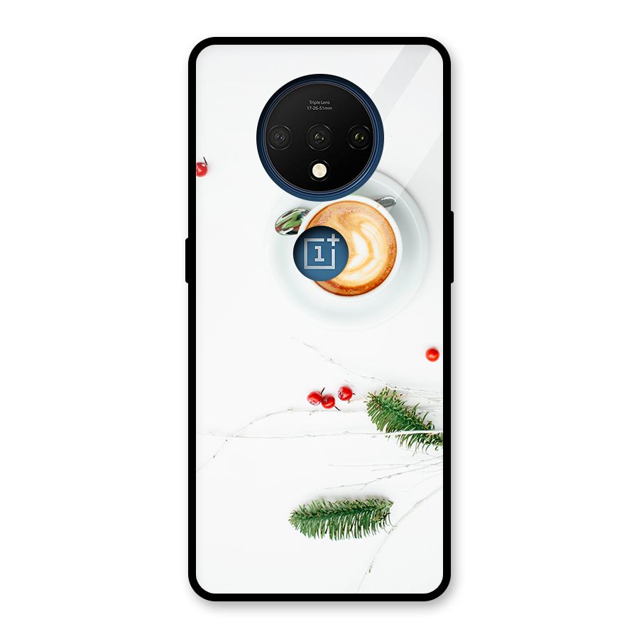 Coffee and Leafs Glass Back Case for OnePlus 7T