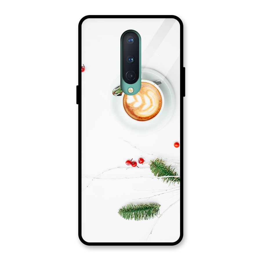 Coffee and Leafs Glass Back Case for OnePlus 8