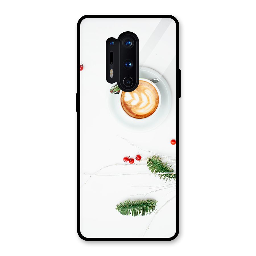 Coffee and Leafs Glass Back Case for OnePlus 8 Pro