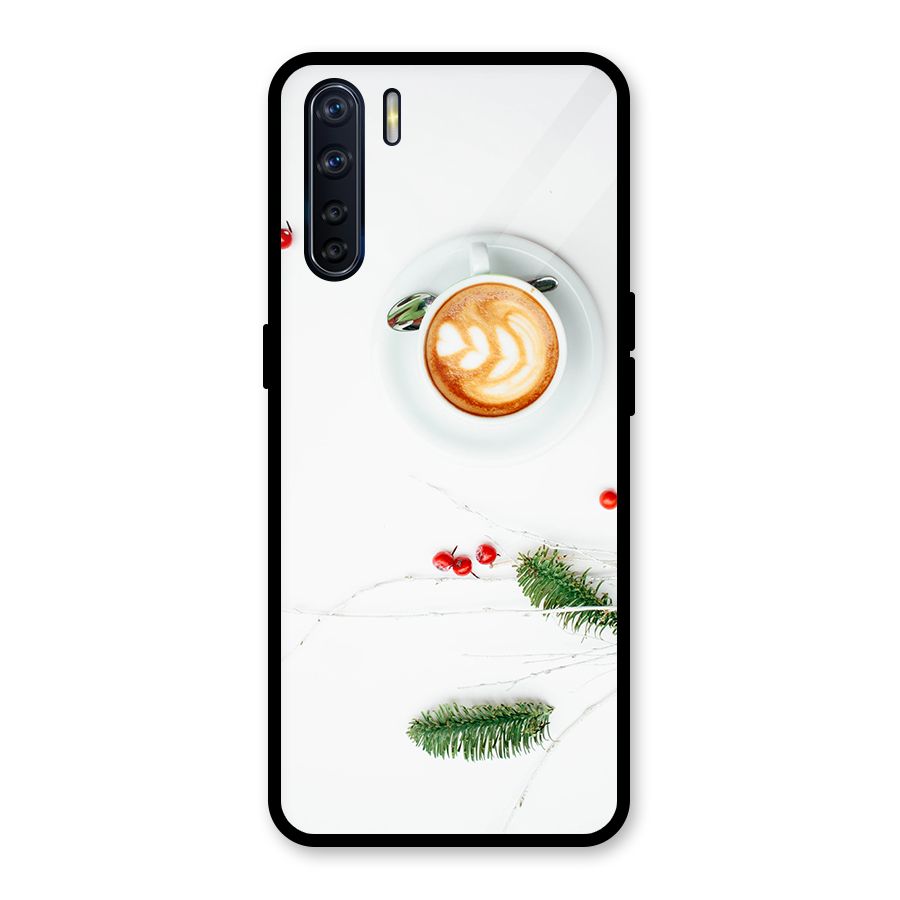 Coffee and Leafs Glass Back Case for Oppo F15
