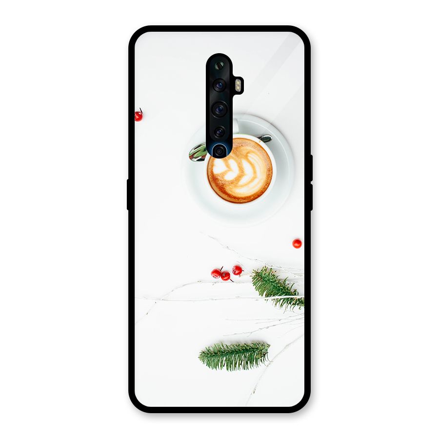 Coffee and Leafs Glass Back Case for Oppo Reno2 F